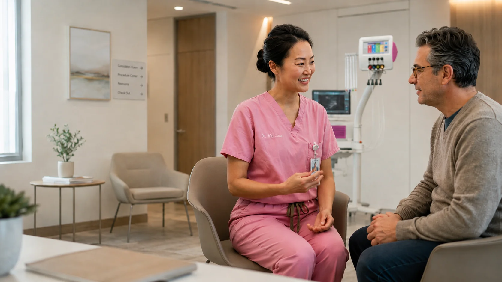 Arrière-plan : consultation médicale, parcours de soin de la prostate