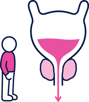 Schéma d'une prostate de taille normale