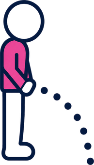 Pictogramme : jet urinaire faible