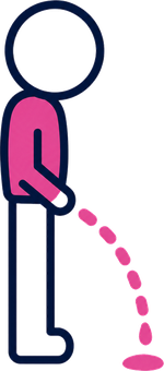 Pictogramme : jet urinaire faible